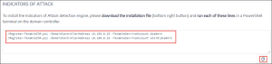 Script de instalación de indicadores de ataque